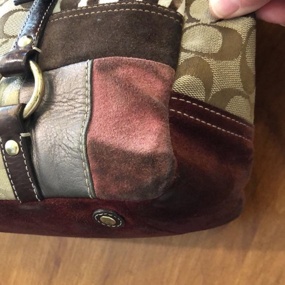 COACH TOTE HANDBAG/PURSE IN PATCHWORK GORGEOUS COLORS BOX & DUST BAG LUXURY🤎 - Picture 9 of 16